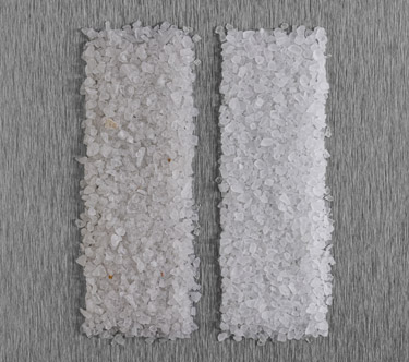 Comparison of clean and unprocessed salts